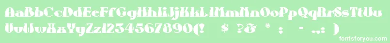 Auntbertha Font – White Fonts on Green Background