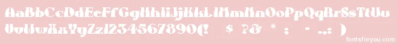 Auntbertha Font – White Fonts on Pink Background