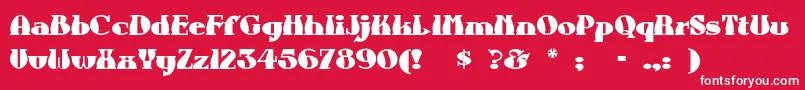 Auntbertha Font – White Fonts on Red Background