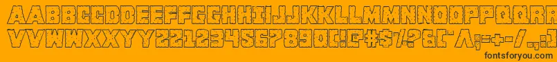 Kcommandoshadow Font – Black Fonts on Orange Background