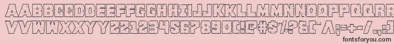 Kcommandoshadow Font – Black Fonts on Pink Background