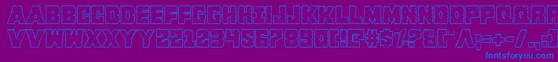 Kcommandoshadow Font – Blue Fonts on Purple Background