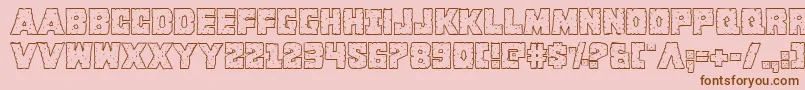 Kcommandoshadow Font – Brown Fonts on Pink Background