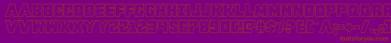 Kcommandoshadow Font – Brown Fonts on Purple Background