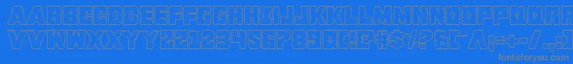 Kcommandoshadow Font – Gray Fonts on Blue Background