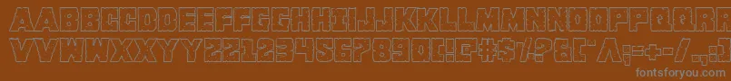 Kcommandoshadow Font – Gray Fonts on Brown Background