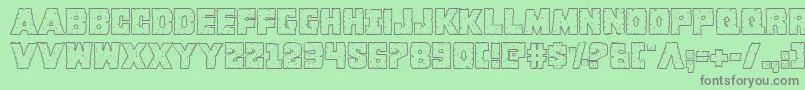 Kcommandoshadow Font – Gray Fonts on Green Background