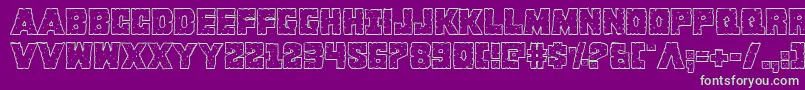 Kcommandoshadow Font – Green Fonts on Purple Background