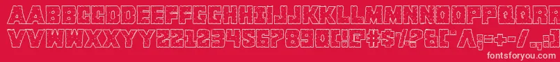 Kcommandoshadow Font – Pink Fonts on Red Background