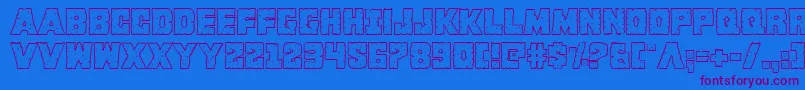 Kcommandoshadow Font – Purple Fonts on Blue Background