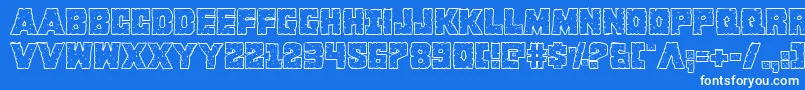 Kcommandoshadow Font – White Fonts on Blue Background