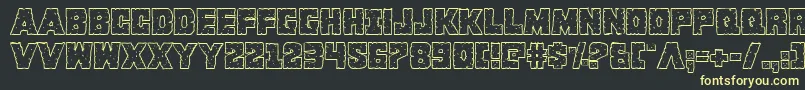 Kcommandoshadow Font – Yellow Fonts on Black Background