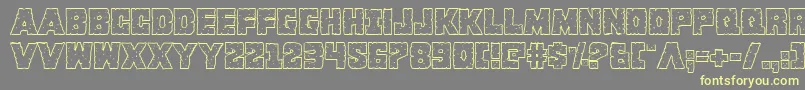 Kcommandoshadow Font – Yellow Fonts on Gray Background