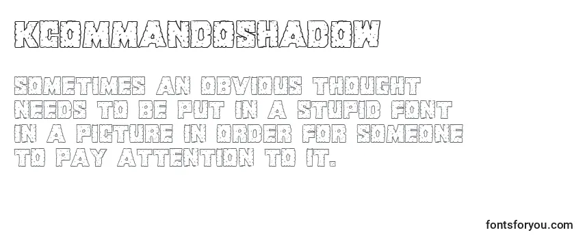 Review of the Kcommandoshadow Font