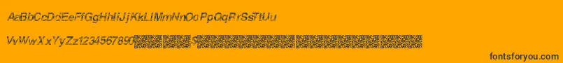 Furiousracing-Schriftart – Schwarze Schriften auf orangefarbenem Hintergrund