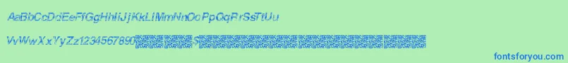 Czcionka Furiousracing – niebieskie czcionki na zielonym tle
