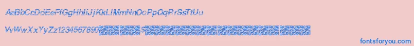 Furiousracing-Schriftart – Blaue Schriften auf rosa Hintergrund