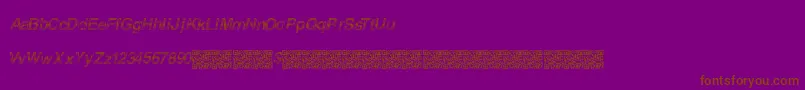 Fonte Furiousracing – fontes marrons em um fundo roxo