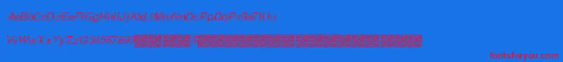 Furiousracing Font – Red Fonts on Blue Background