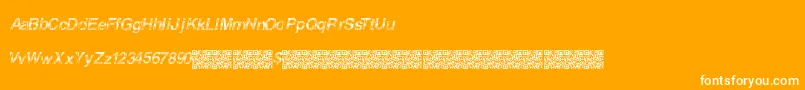 フォントFuriousracing – オレンジの背景に白い文字