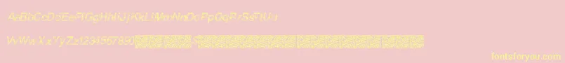 fuente Furiousracing – Fuentes Amarillas Sobre Fondo Rosa