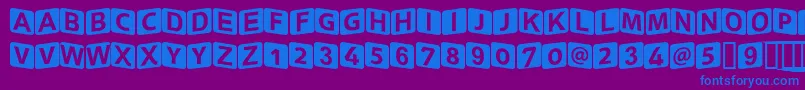 Squareki Font – Blue Fonts on Purple Background