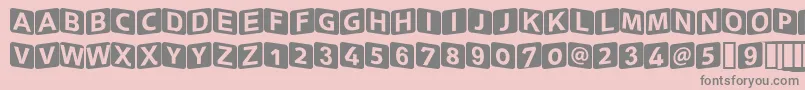 Squareki-Schriftart – Graue Schriften auf rosa Hintergrund
