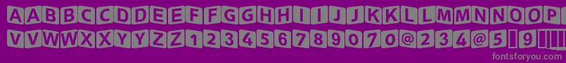 Squareki-Schriftart – Graue Schriften auf violettem Hintergrund