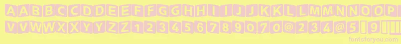 Squareki Font – Pink Fonts on Yellow Background