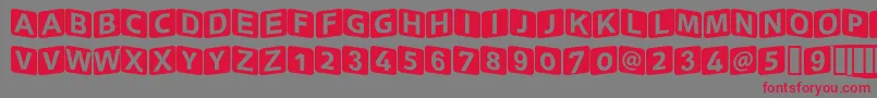Squareki Font – Red Fonts on Gray Background