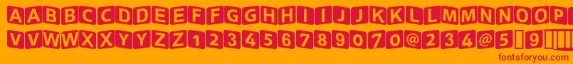 Шрифт Squareki – красные шрифты на оранжевом фоне