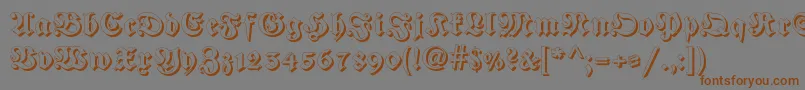 fuente Fraktur Shadowed – Fuentes Marrones Sobre Fondo Gris