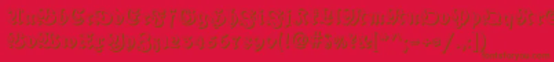 Weitere Informationen zur Fraktur Shadowed-Schriftart Fraktur Shadowed-Schriftart – Braune Schriften auf rotem Hintergrund