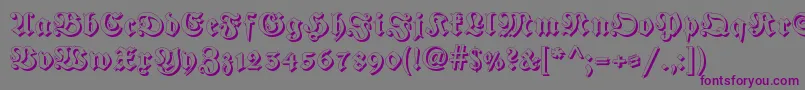 Fraktur Shadowed Font – Purple Fonts on Gray Background