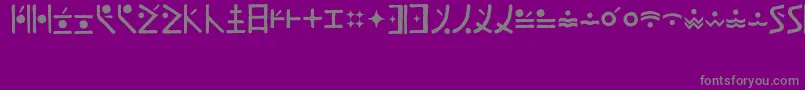 Fonte EndankaiHandwritten – fontes cinzas em um fundo violeta
