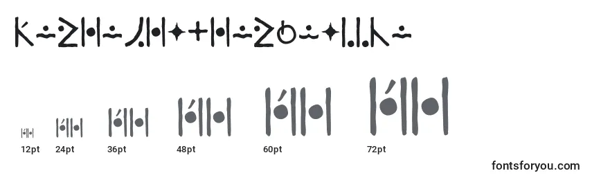 Размеры шрифта EndankaiHandwritten