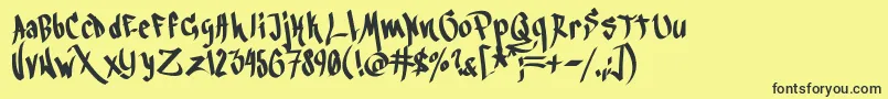 Blackbook3rd Font – Black Fonts on Yellow Background
