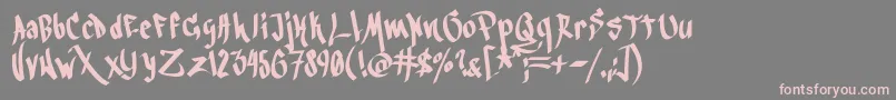 フォントBlackbook3rd – 灰色の背景にピンクのフォント