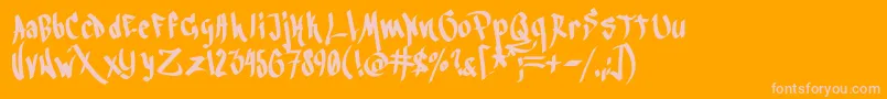 Blackbook3rd Font – Pink Fonts on Orange Background