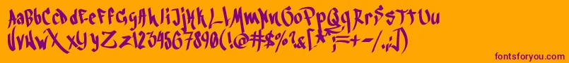 Blackbook3rd Font – Purple Fonts on Orange Background