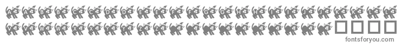 KrHalloweenKitten-fontti – harmaat kirjasimet valkoisella taustalla