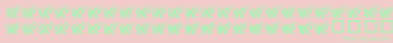 KrHalloweenKitten Font – Green Fonts on Pink Background