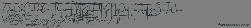 フォントSculptorshand – 黒い文字の灰色の背景