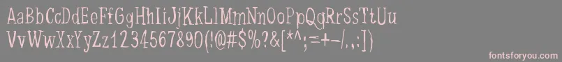 DancingBarefoot Font – Pink Fonts on Gray Background
