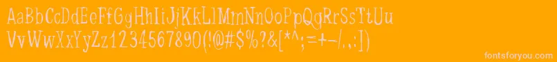 DancingBarefoot Font – Pink Fonts on Orange Background