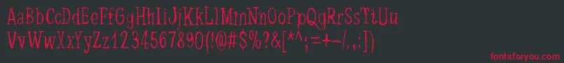 DancingBarefoot Font – Red Fonts on Black Background
