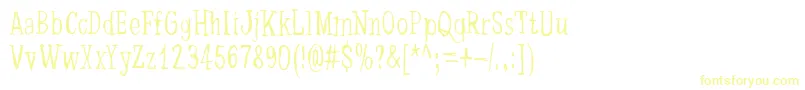 DancingBarefoot Font – Yellow Fonts on White Background