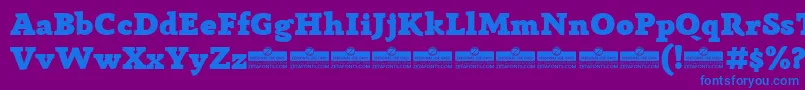 AnaphoraFatTrial Font – Blue Fonts on Purple Background