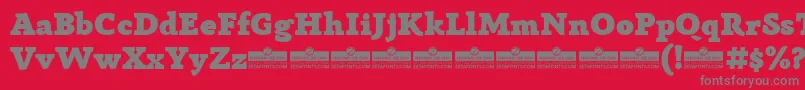 AnaphoraFatTrial Font – Gray Fonts on Red Background