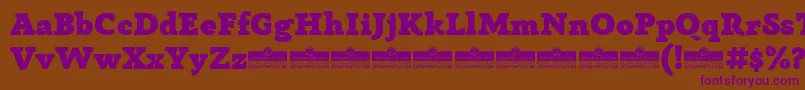 AnaphoraFatTrial Font – Purple Fonts on Brown Background